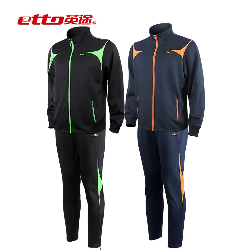 

Etto Sportswear Sport Suit Zipper Cardigan Round Collar Men And Women New Winter Leisure Movement Training Running Sport Clothes