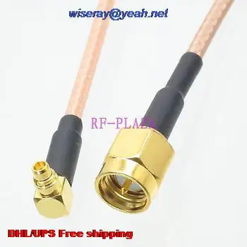 

DHL/EMS 100 pcs Cable 6inch MMCX male right angle to SMA male plug RG316 RF Pigtail jumper cable -A2