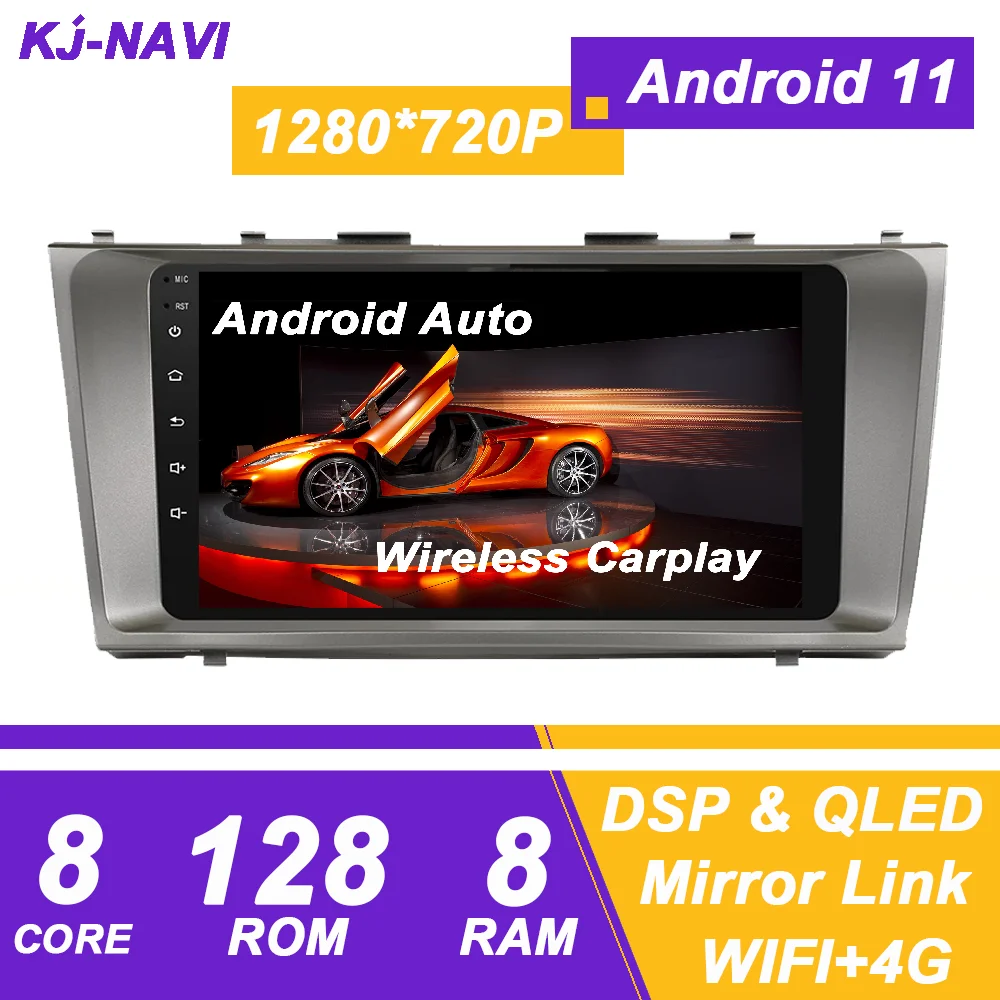 9&quot 8 Core For Toyota Camry 2006-2011 Android 11 Auto 8G-RAM Radio Car Multimedia Video GPS Navigation Wireless Carplay 4G DVR BT |