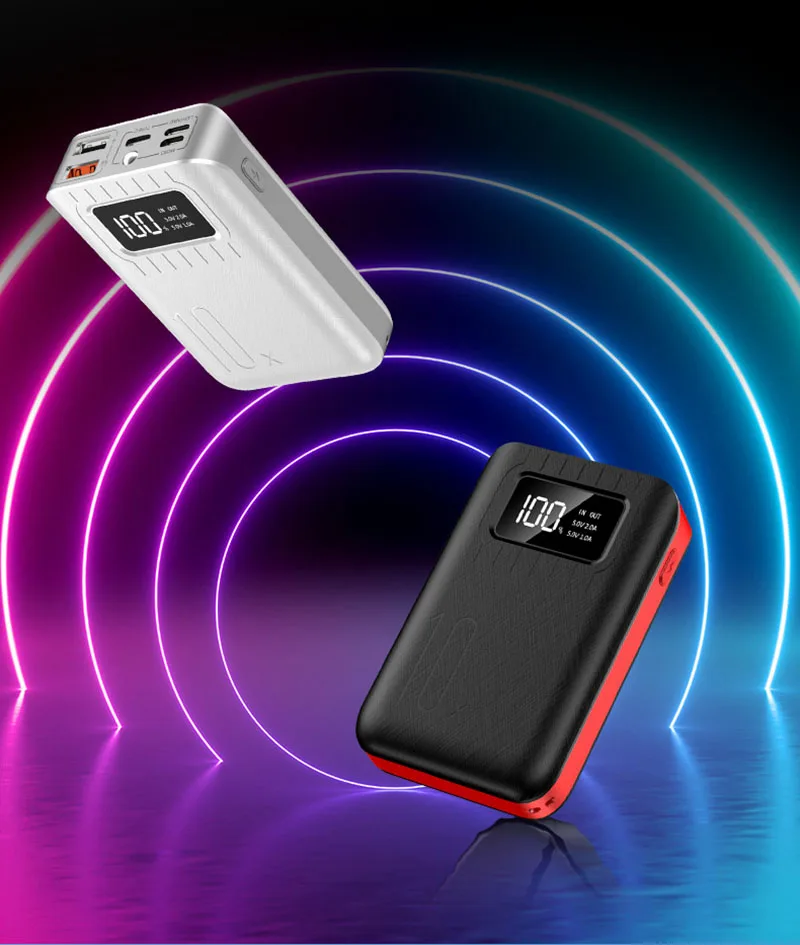 10000 мАч mi ni power Bank портативное зарядное устройство Внешняя батарея повербанк Быстрая зарядка двойной USB светодиодный блок питания для Xiaomi mi 9 iPhone