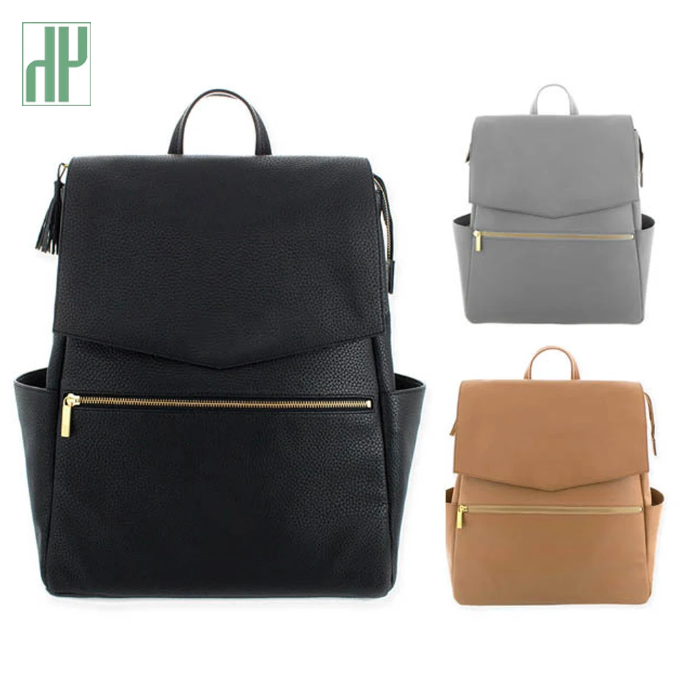 

PU Leather Baby Diaper Bag Backpack+Changing Pad+Stroller Straps