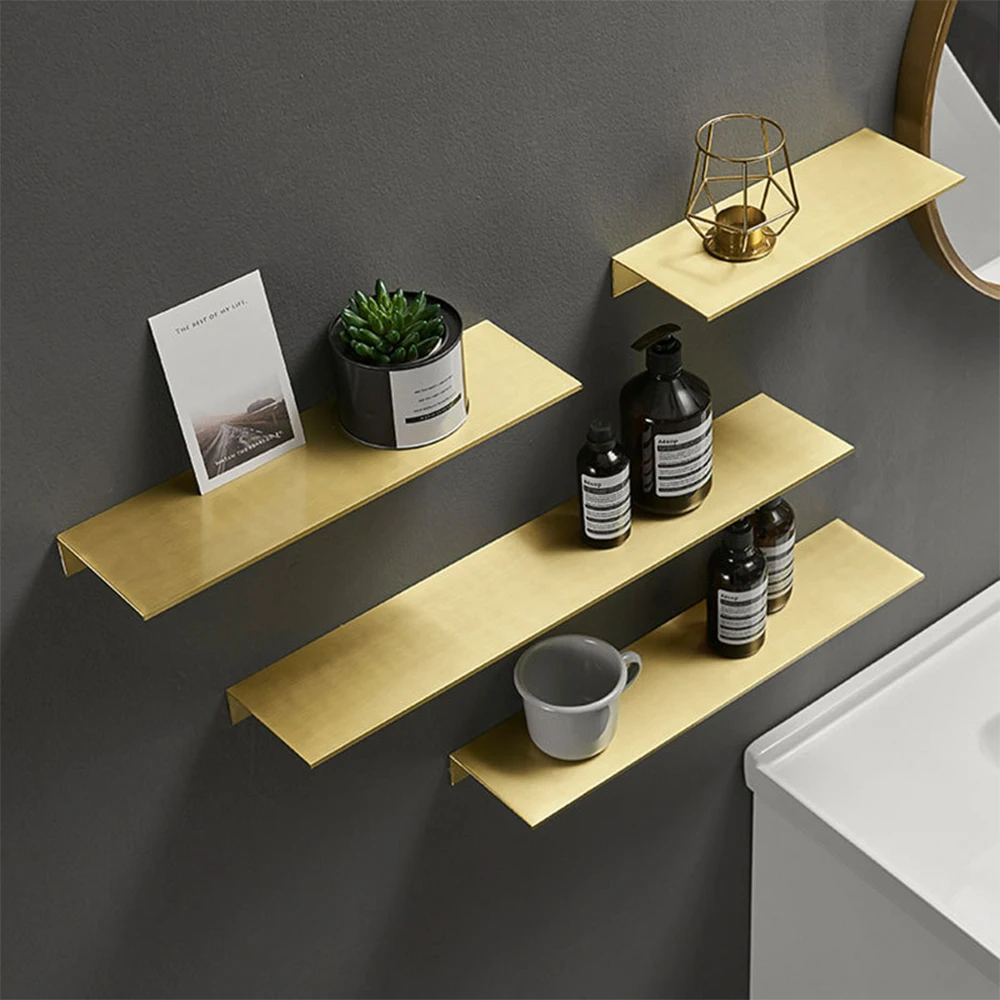 Bathroom Storage Rack Shampoo Cosmetics Shelves Wall Mounted Shower Shelf 20-50CM Home Accessories