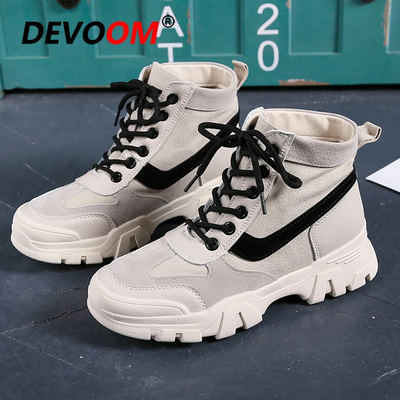 Autumn Outdoor Hiking Shoes Women Ankle Boots Lace Up Platform Tactical Senakers Street Style Trekking | Спорт и развлечения