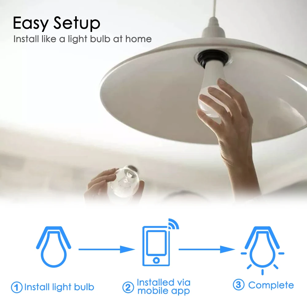 Dimmable 15W E27 WiFi Smart Light Bulb LED Lamp App Operate Alexa Google Assistant Voice Control Wa - 4000118529602
