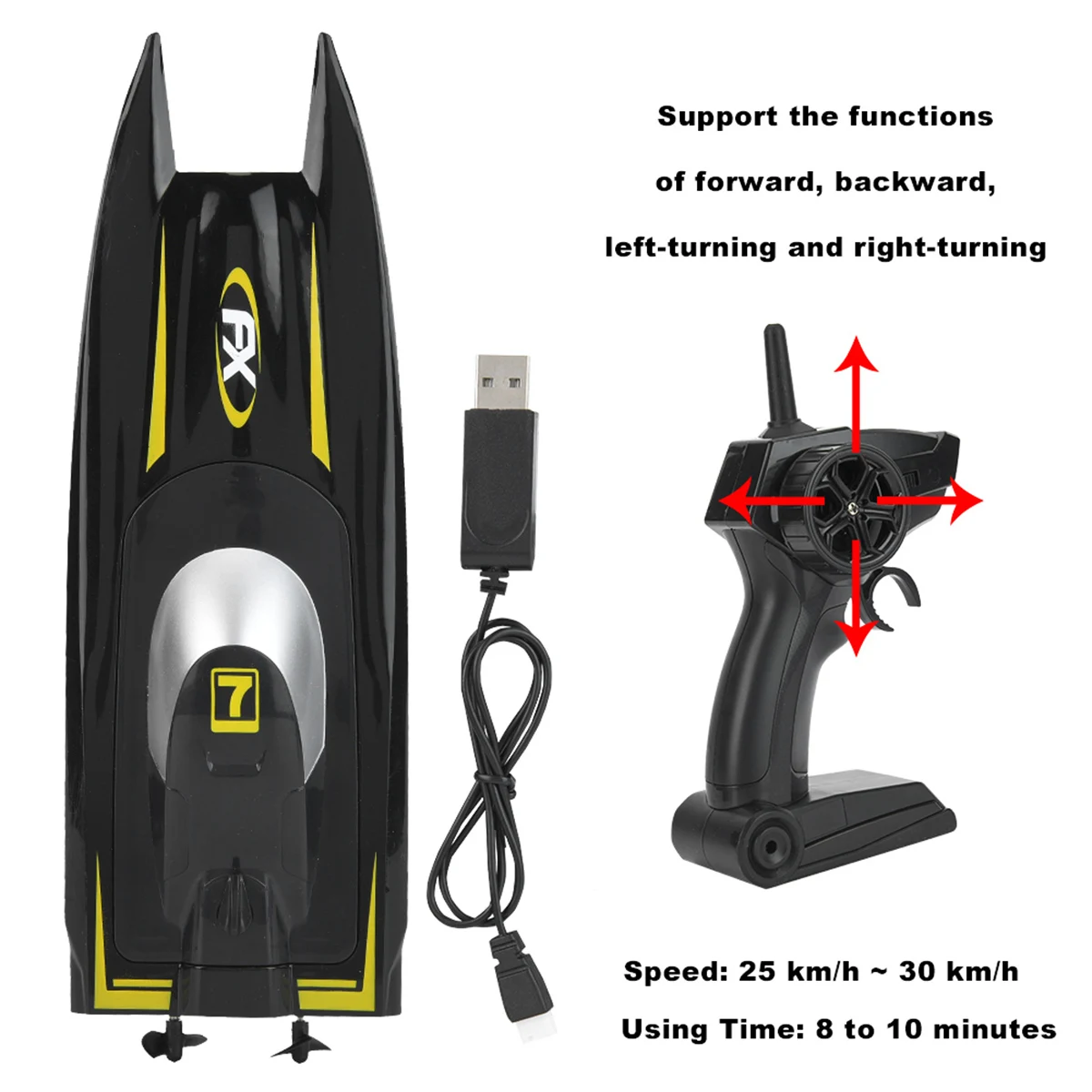 High Speed RC Boat 2.4GHZ Channel Radio Remote Control RC Racing Boat Electric Toys RC Toys for Childern Best Gifts