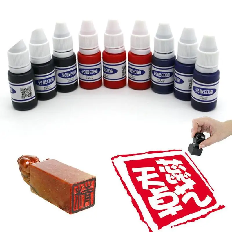 

High Definition Environmental Protection 10 Ml Vial Photosensitive Printing Oil, Stamp Office Seal Printing Oil Penetration Ink