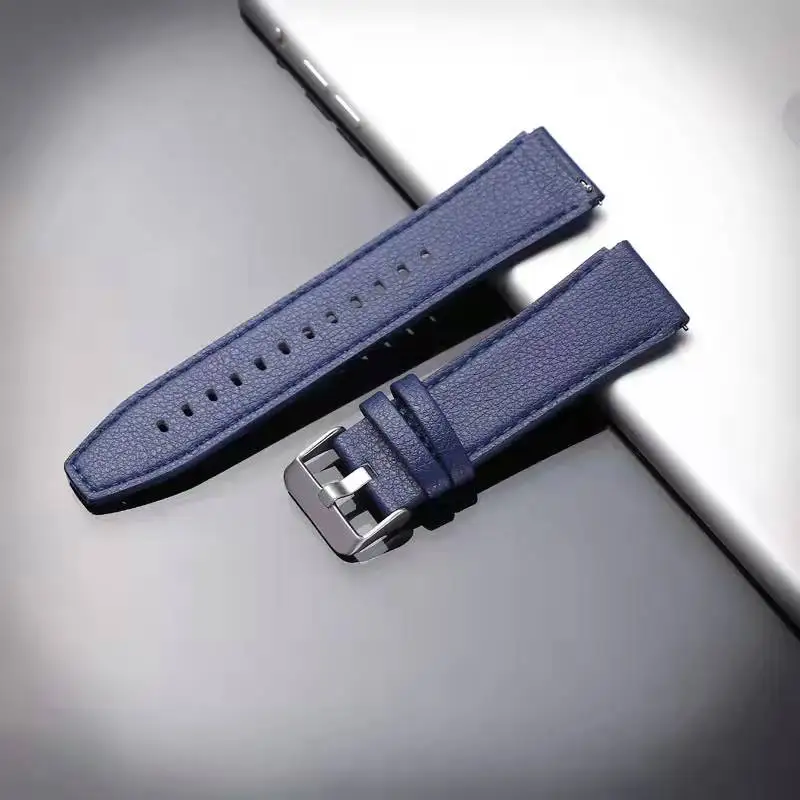 Premium 22mm Leather Strap Band - Sport Edition Original Watchband Replacement Bracelet Correa