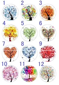 

Handmade Colorful picture Round Glass Cabochons Refrigerator magnet for Necklace Decoration and Phone Chain Accessaries275