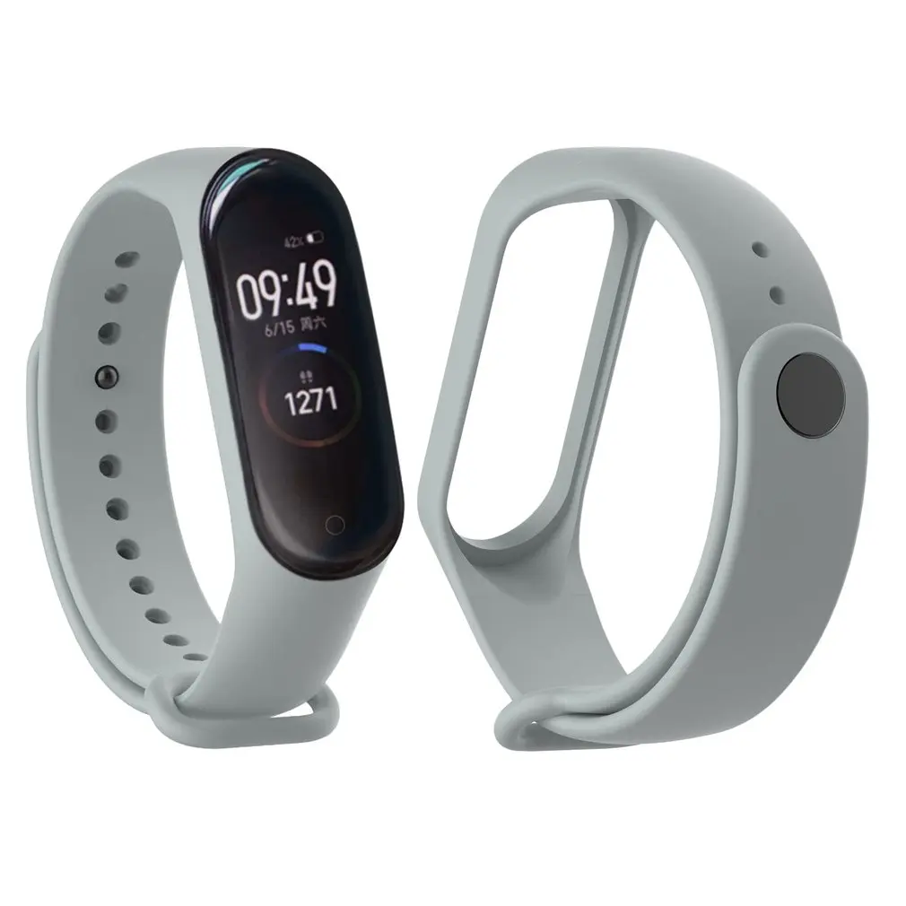 Fashion For Xiaomi Mi Band 4 / 3 Replacement Strap Sport Silicone Strap Wristband Bracelet Two-Tone Replacement Strap