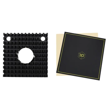 

3Pcs 3D Printer Accessories: 1 Pcs MK7/MK8 Heat Sink 40 x 40 x 11Mm & 2 Pcs 3D Printer Heated Bed Platform,200X200 Mm New Flex M