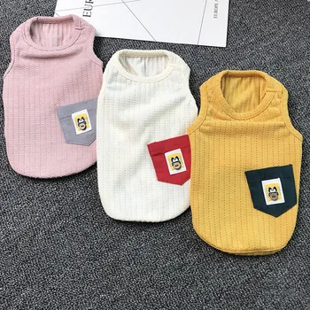 

2020 Spring Summer Newest Style Dog Clothes with Pocket Cool Vest Small Dogs Clothes Three Colors Pet Clothing Dog Shirts