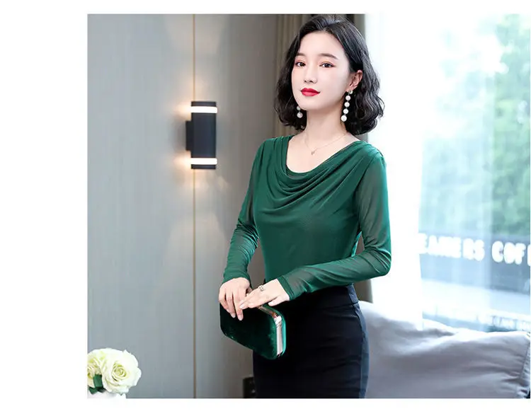 Chemisier Femme Methaphor Transparent Manches Longues – Taille XL