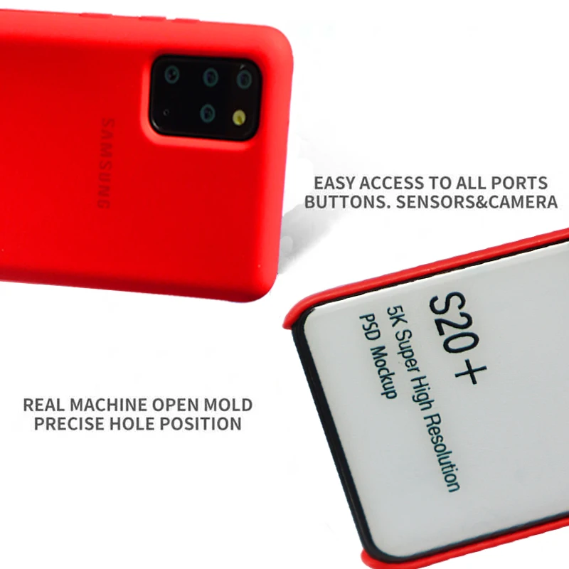 Оригинальный чехол для Samsung Galaxy S20 Plus/S20 Plus шелковистый силиконовый