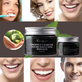 

Coconut Shell Activated Carbon Teeth Powder Natural Tooth Whitening Cleaning Toothpaste