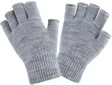 Meias luvas de dedo elástico inverno luvas mágicas de malha sem dedos para homem e mulher