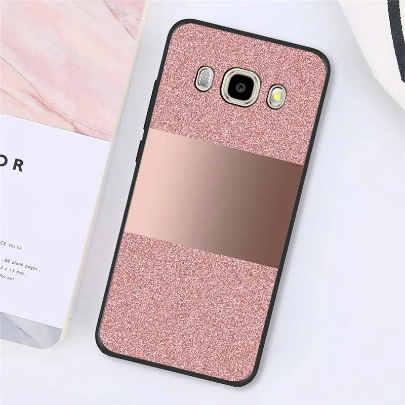 Love Heart Gold Rose Marble Stripes