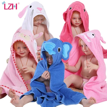

Cartoon Cute Children's Robe Cotton Baby Bathrobe Autumn Winter Hooded Bath Towel Animal Boys Girls Cloak Bathrobe Kids Clothes