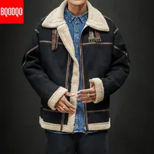 Черная Лоскутная Военная армейская куртка зимняя для мужчин Уличная свободная парка пальто флис отложной воротник мода хип-хоп куртки