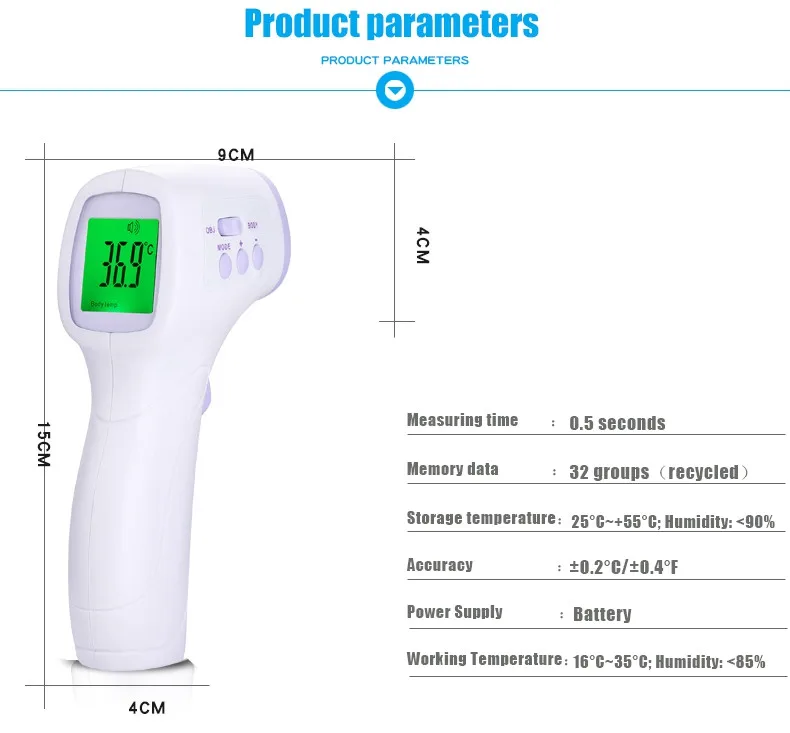 Портативный температуры цифровой Бесконтактный ЖК электронный термометр инфракрасный для взрослых/ребенка лоб Termometre забота о здоровье дома