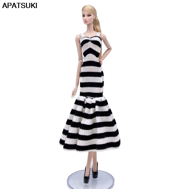 Zebra Fashion Doll Dress For Barbie Doll Clothes Mermaid Fishtail zebra-fashion-doll-dress-for-barbie-doll-clothes-mermaid-fishtail
