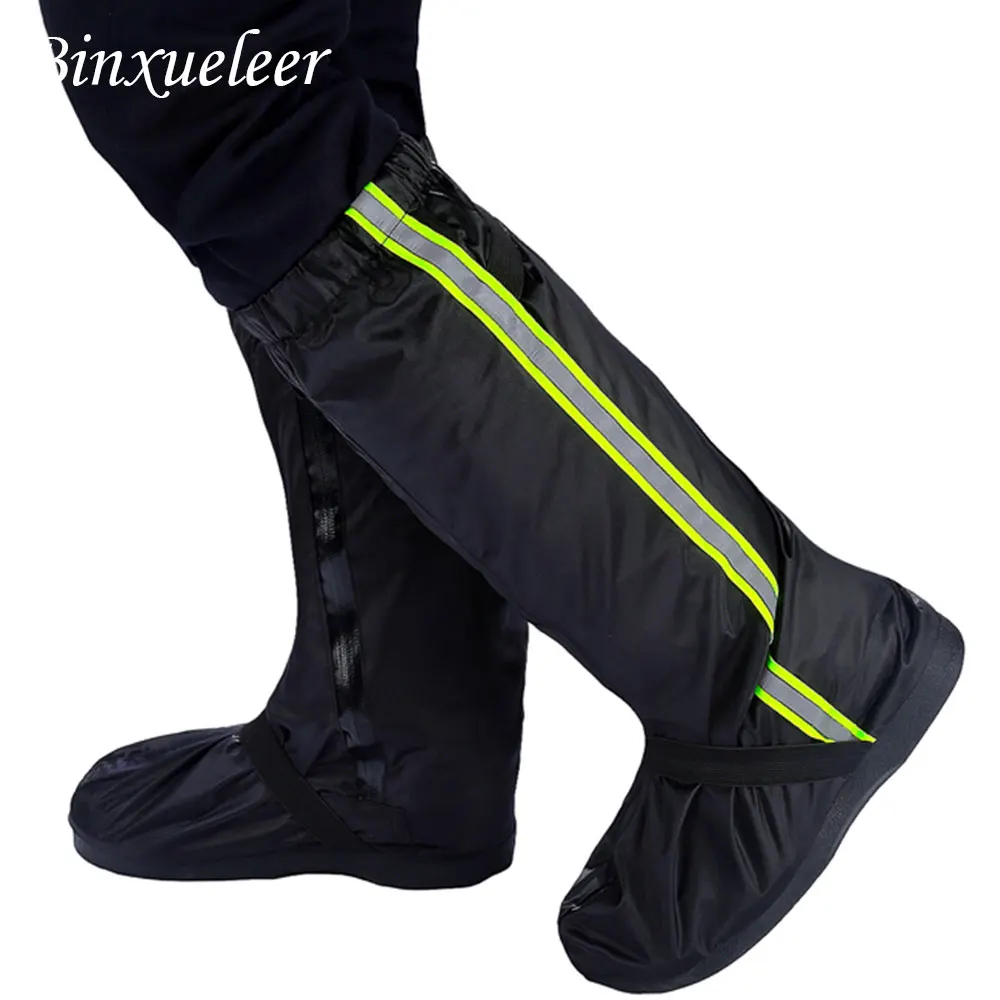 Botas de lluvia fluorescentes Unisex, cubierta de zapatos reutilizable para  motocicleta, impermeable, antideslizante|Fundas de zapatos| - AliExpress