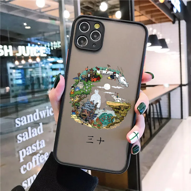 Japan anime Totoro Spirited Away Phone Case For iPhone 13 Pro Max XS Max XR 11 Pro 12 Mini 8 7 Plus 6s Cute Silicone Back Cover 13 pro max cases