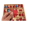 Montessori Early Educational Toys Wood Mobile Alphabet Box English Blue/ Red Letters Pieces Preschool Teaching Aids Activities 4