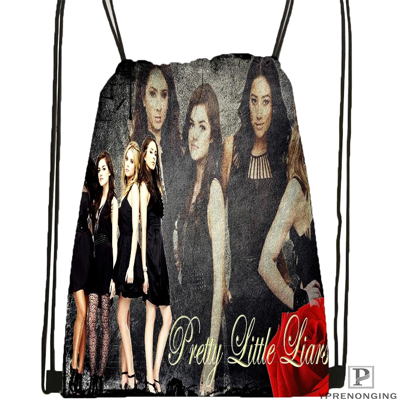 

Custom Pretty Little Liars Drawstring Backpack Bag Cute Daypack Kids Satchel (Black Back) 31x40cm#180531-02-57