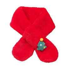 Дизайн, модный Зимний Рождественский шарф, серия, имитация кроличьей шерсти, детский нагрудник, зимний теплый шарф, подарок для женщин