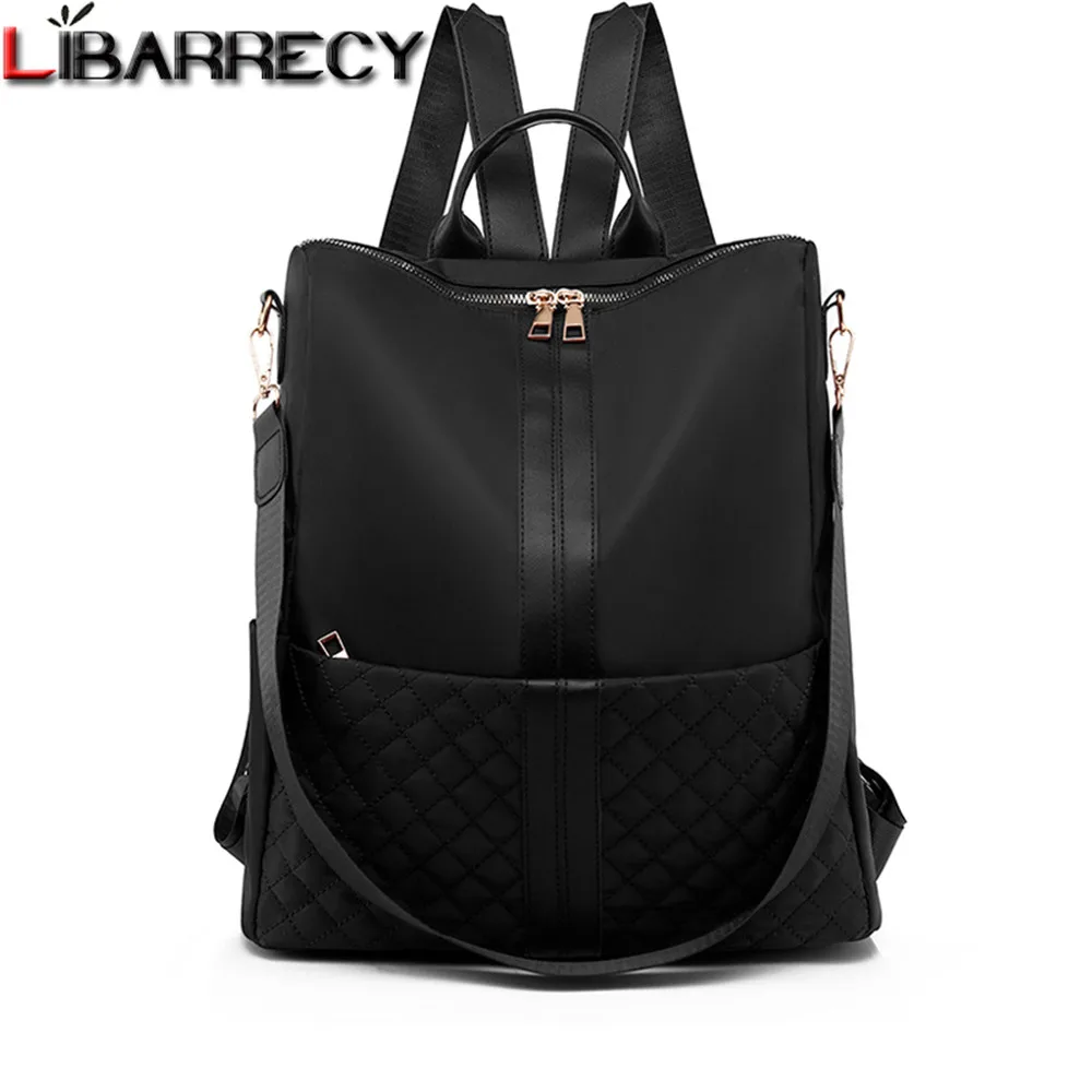Mochila de tela Oxford de alta calidad para mujer, diseño antirrobo con doble cremallera, moderna, de viaje individual