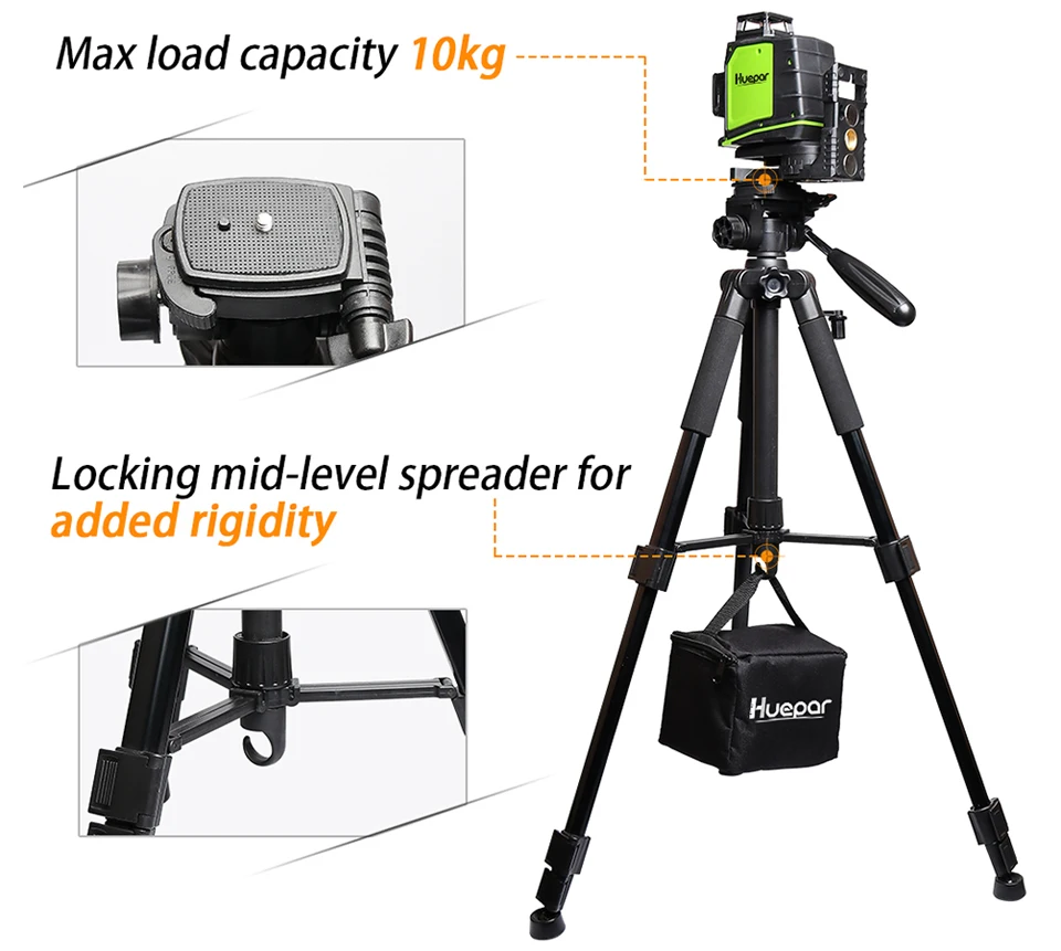 Huepar Multi-function Travel Camera Tripod 56
