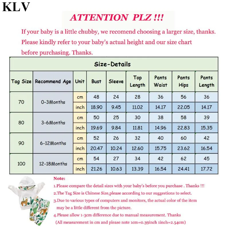 KLV 2 шт. одежда для малышей Одежда для мальчиков и девочек с длинным рукавом и принтом леопарда из мультфильма Животные худи с леопардом+ штаны, комплект со штанами, комплект одежды для новорожденных