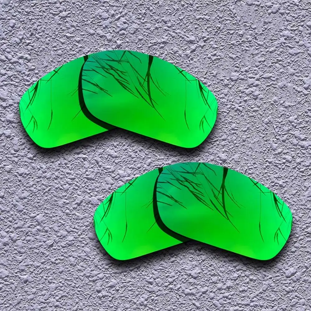 2 пары поляризованных сменных линз для солнцезащитных очков Oakley jawbone-несколько вариантов - Цвет линз: Green-Green