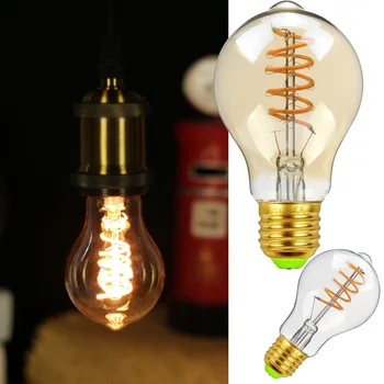 

TIANFAN Led Bulbs Vintage Light Bulb A60/A19 Edison Bulb Spiral Led Filament 4W Dimmable 220V E27 Decorative Light Bulb