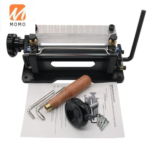 Oukaning DIY Manual Paring Peeling Machine Leather Splitter Skiver Shovel Skin Machine, Size: One size, Silver