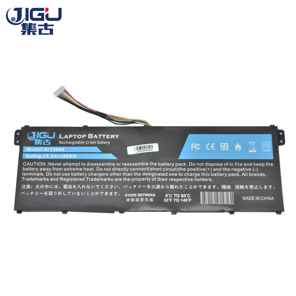 JIGU ноутбука Батарея для Acer MS2392 KT.0040G.004 NE511 AC14B8K Aspire V5 122 132 V3 372 V13 R13 A515 52 ES1