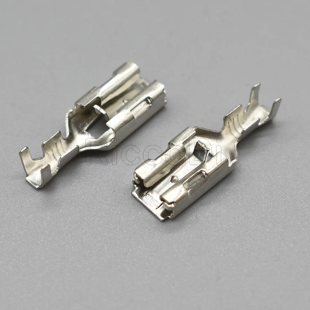 50 Pcs 황동 주석 도금 자동차 와이어 압착 단자 6.3MM 핀 TE AMP 포지티브 잠금 250 접점 170454 -2 DJ6210-6.3B G219 H62
