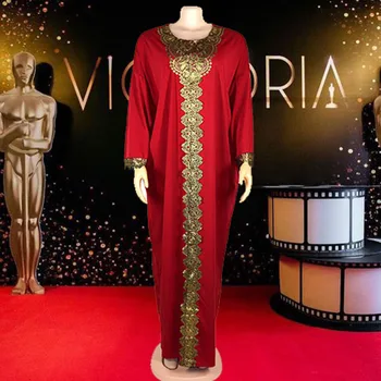 

Muslim Women Long Dress Casual 2020 Summer Loose Round Neck Robe Dress Female Muslim Vestiods