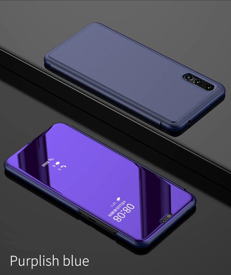 Умный зеркальный флип-чехол для телефона чехол для Xiaomi Redmi Note 3 4 5 5A 6 6A 7 8A Pro 5 Plus 6A 7A S2 K20 Pro Lite 9T GO чехол - Цвет: Фиолетовый