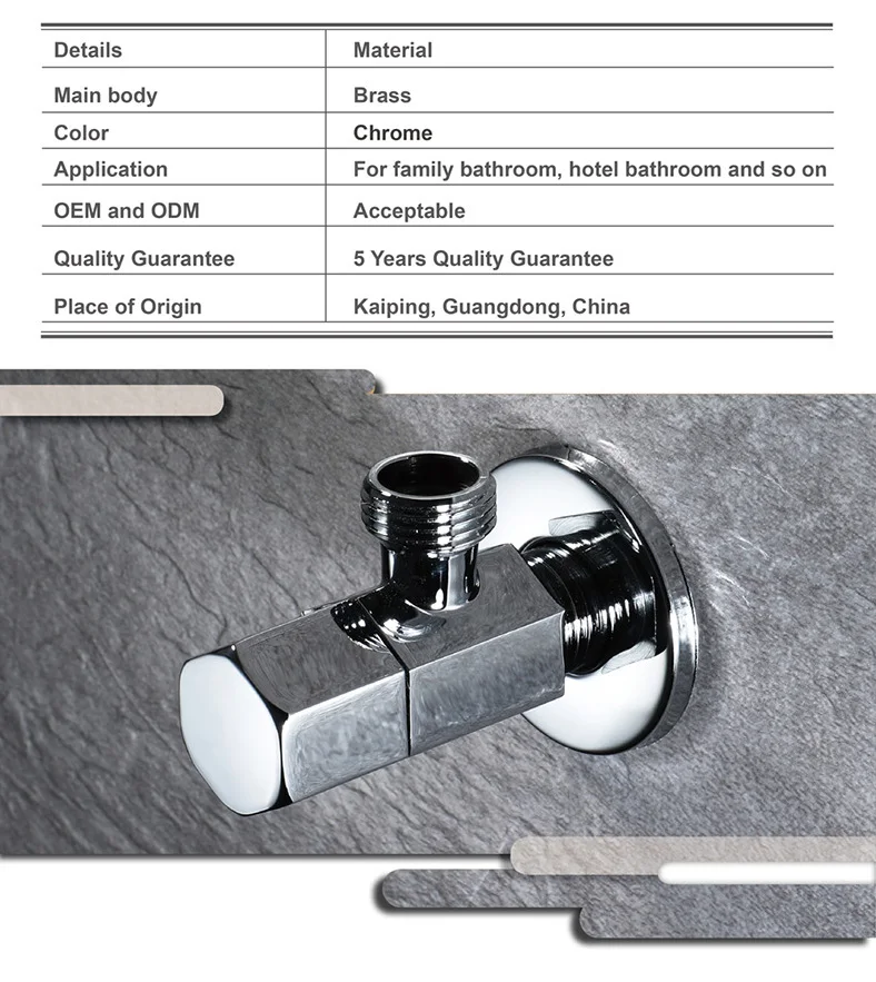 Хромированный запорный клапан Кран угловой клапан латунный переключающий туалетный клапан насадка для душа разъем Твердый латунный Attachement кран