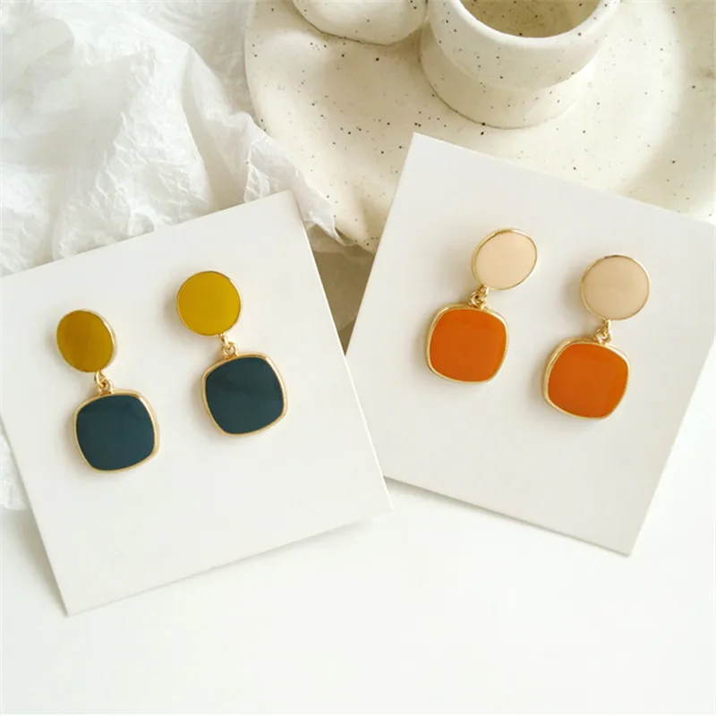 Женские серьги, серьги в ретро стиле, серьги с геометрическими узорами, высококачественные элегантные серьги для девушек, опт, подарок на день рождения