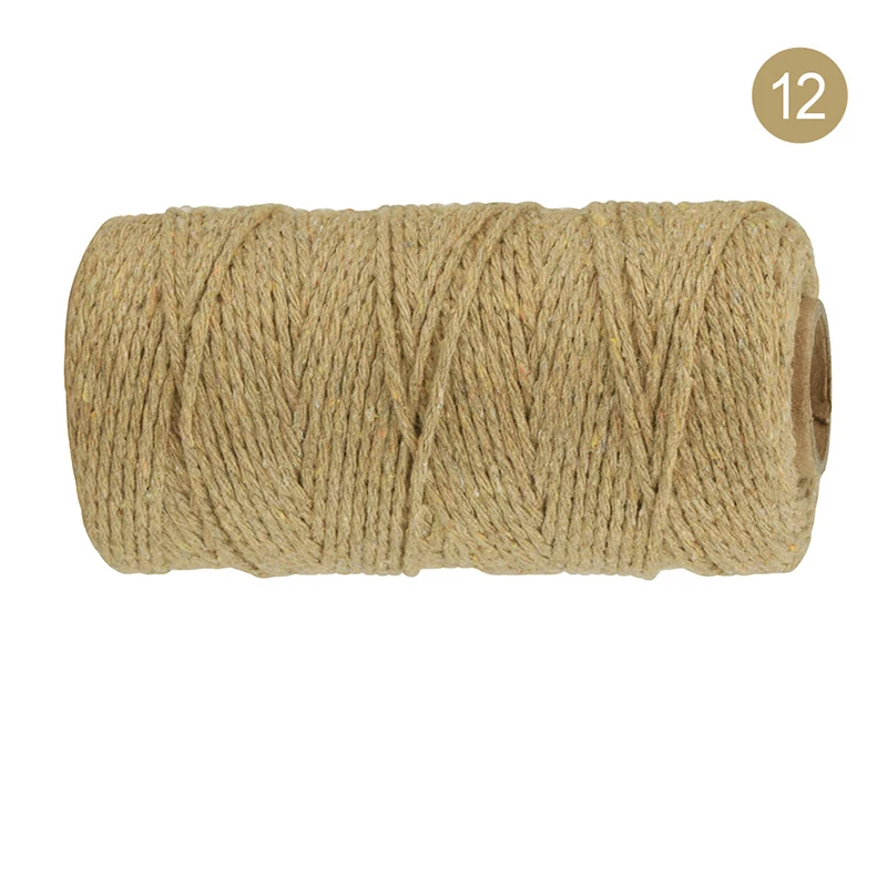 100% Cotton rope colorful twine macrame cord string thread for party wedding decoration accessory DIY cord 2mm*100m 
