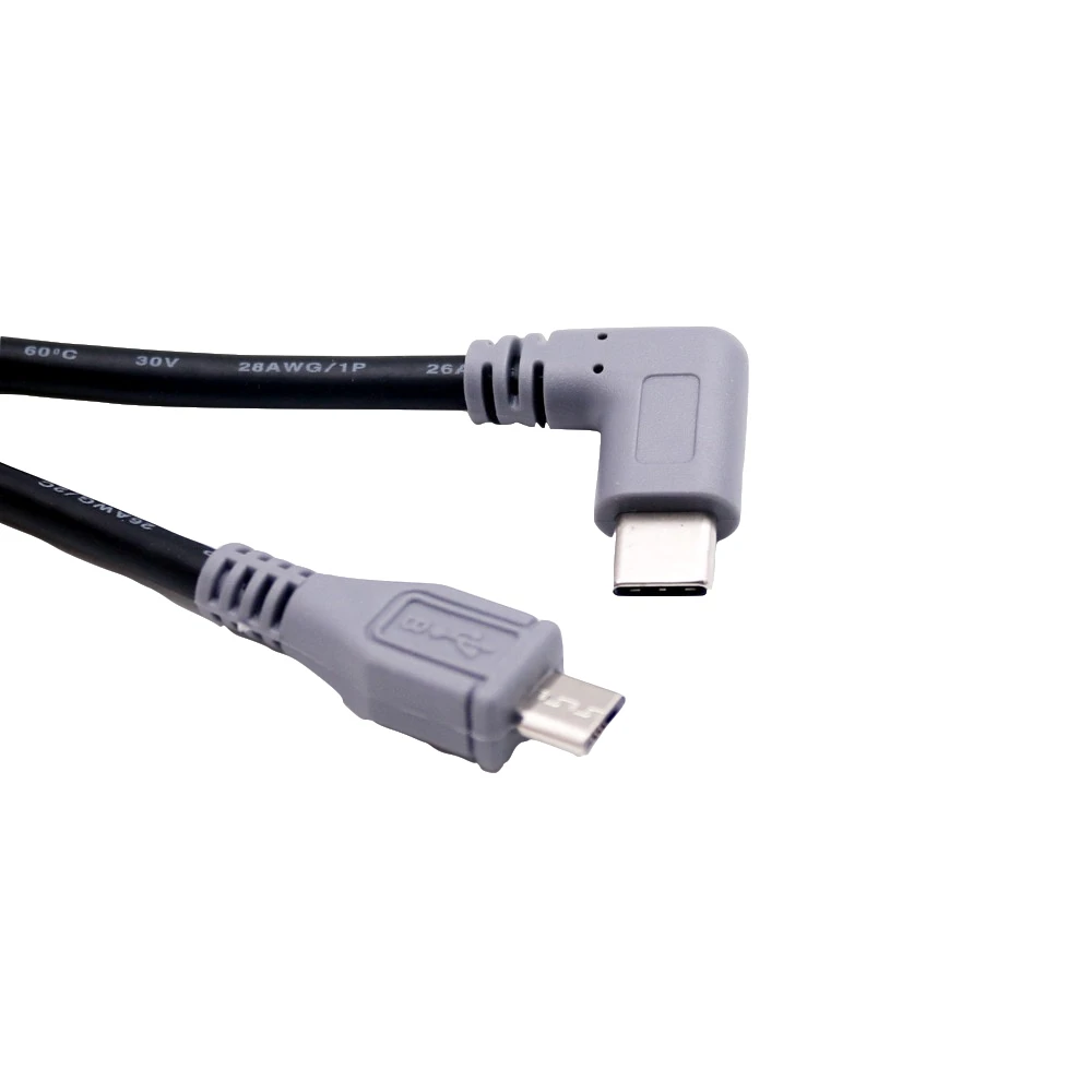 1x USB 3 1 Type C штекер под прямым углом к Мини/Micro/Type кабель OTG для зарядки и передачи