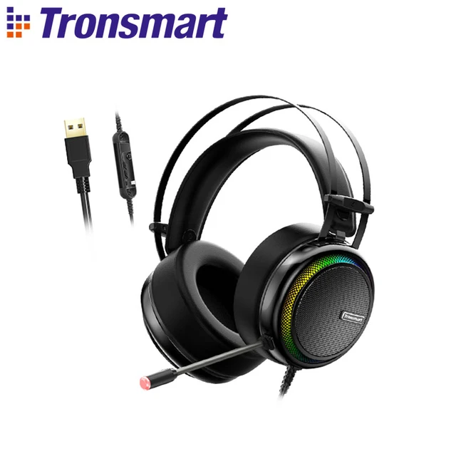 Tronsmart cuffie da gioco per pc, alpha gaming headset con driver hd da 50  mm