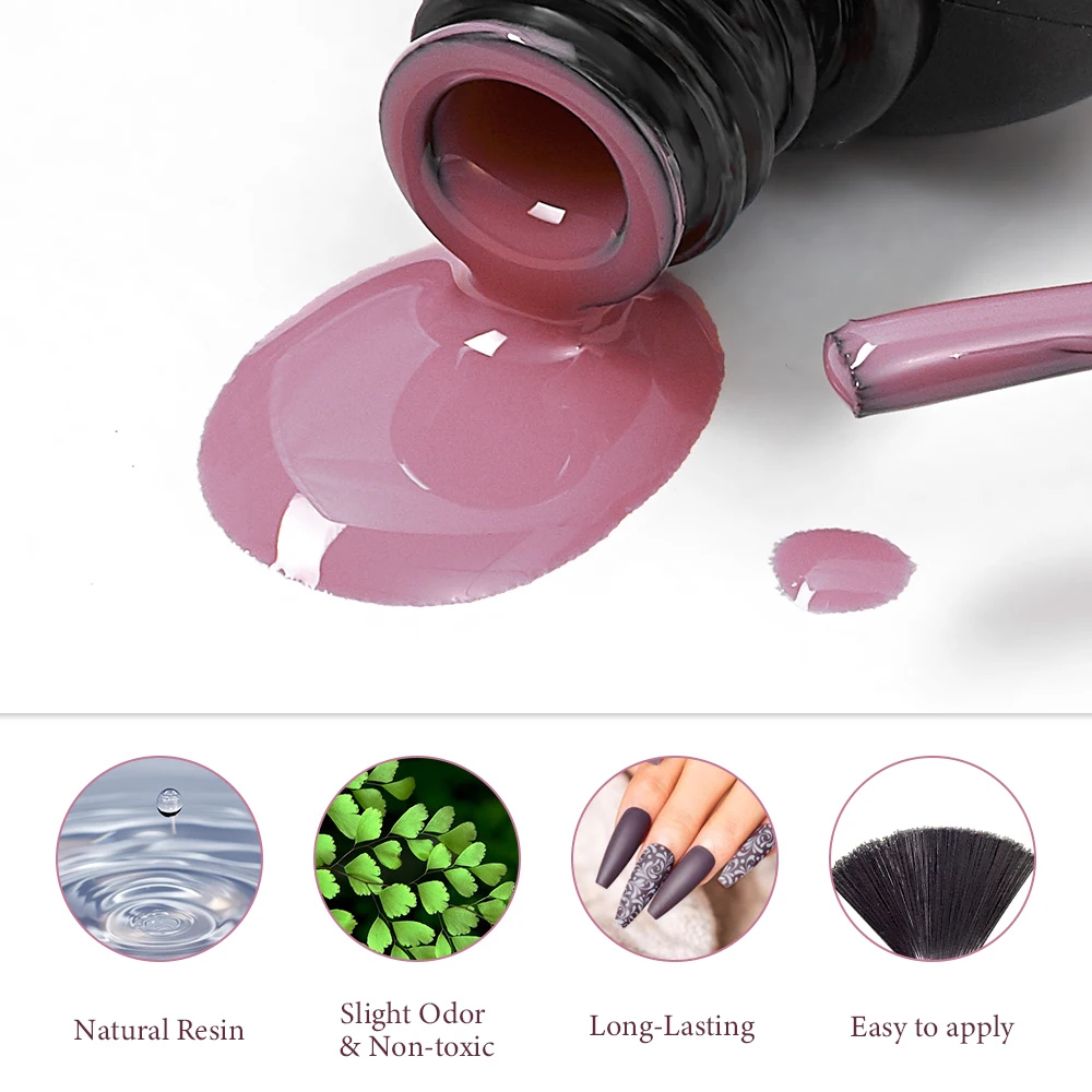 Mtssii 10Pcs/set Color Gel Nail Polish Set 100 Colors Semi Permanent UV Led Gel Varnish Soak Off Nail Lacquers Base Top Coat