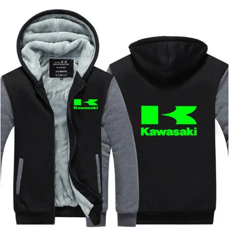 Мужские толстовки зимние утепленные мужские свитера Kawasaki для мужчин зимние толстовки пальто на молнии 02 - Цвет: 7