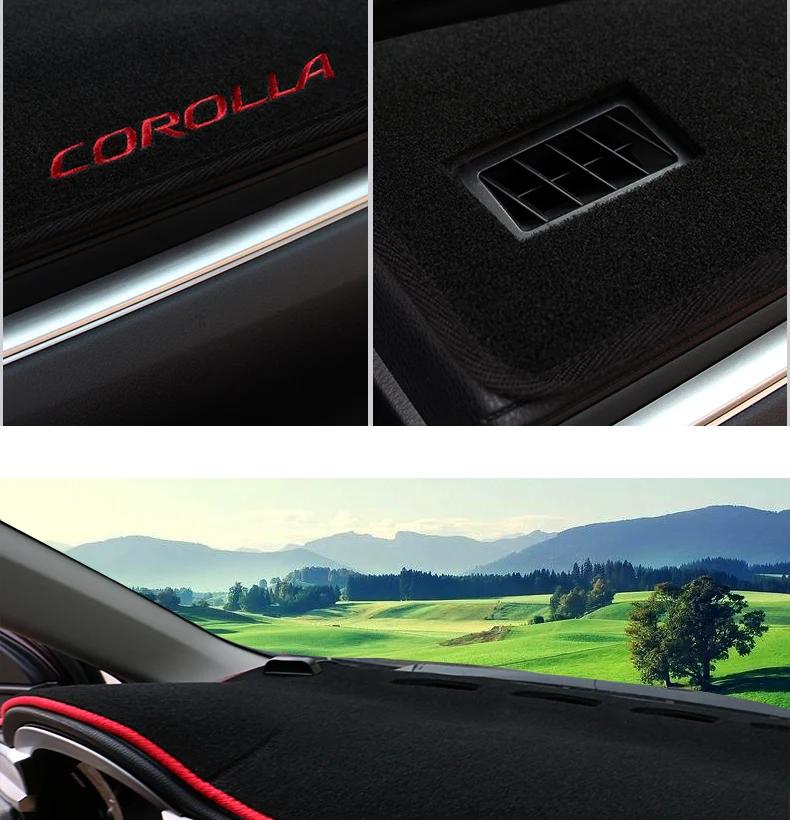 Protection Anti-éblouissement Pour Tableau De Bord Voiture - Tapis Polyester Noir Antidérapant 146x55 Cm
