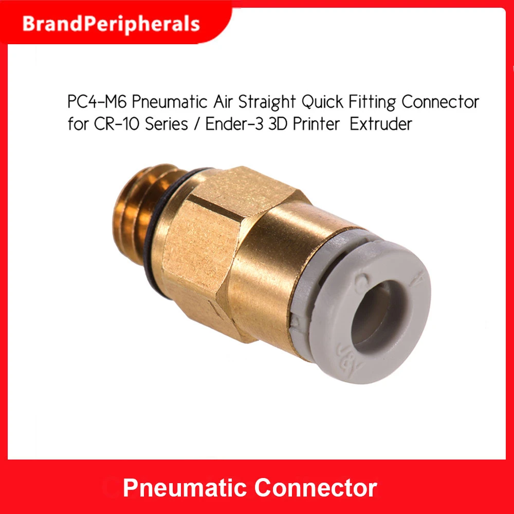 Creality 3D PC4-M6 Pneumatic Air Straight Quick Fitting Connector f//Ender-3 T4Z9