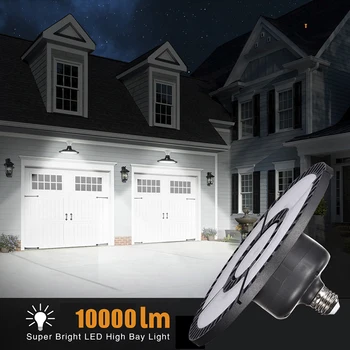 

100W UFO LED Bulb Folding Warehouse Lighting High Bay Light Waterproof Deformable Lamp Garage Light Portable Industrial Lamp