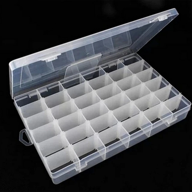 Clear Plastic 36 Grids Storage Box Detachable Dividers Make Up Organizer  Pills Drugs Earrings Bead Jewelry Storage Box Case - AliExpress